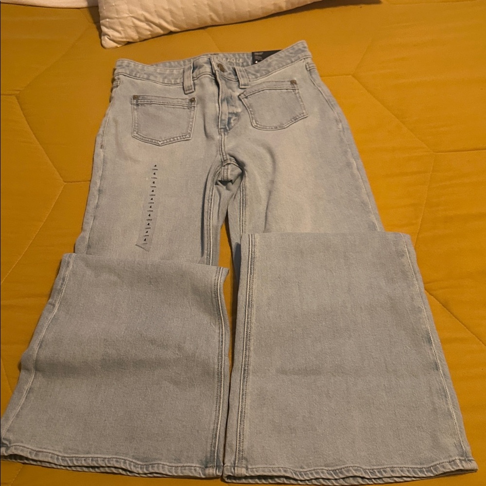 American Eagle Blue Women's Flared Jeans - Picture 2 of 9